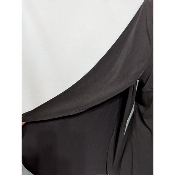 Chicos Sz2 BlackDress Worn Once Open Flared 3/4 Sleeves Bust40" Hips 43"wash - Picture 4 of 10